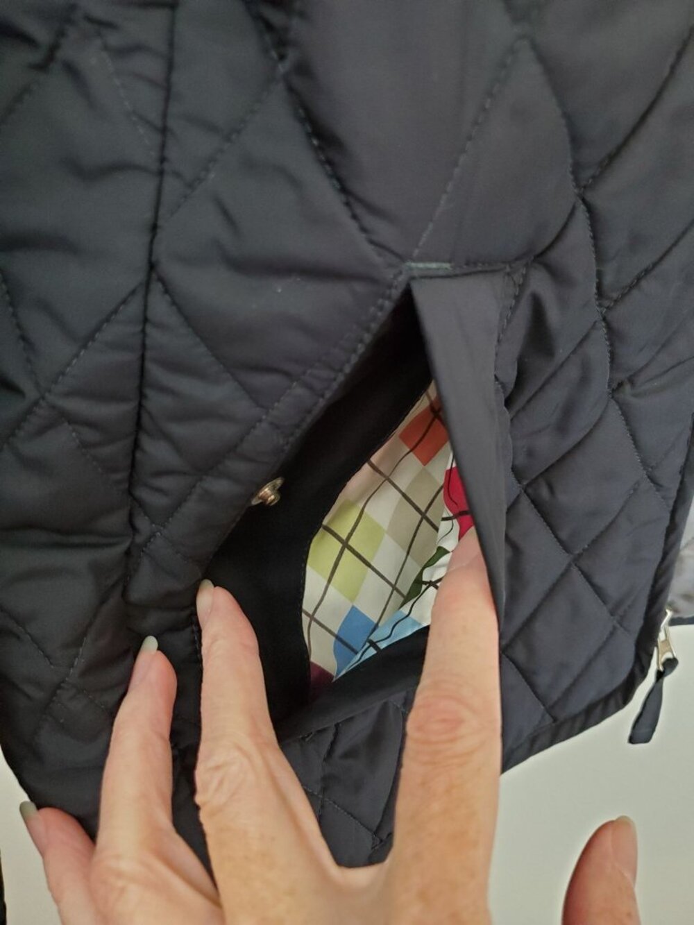 Lands' End lightweight quilted full zip jacket, black - Picture 9 of 12